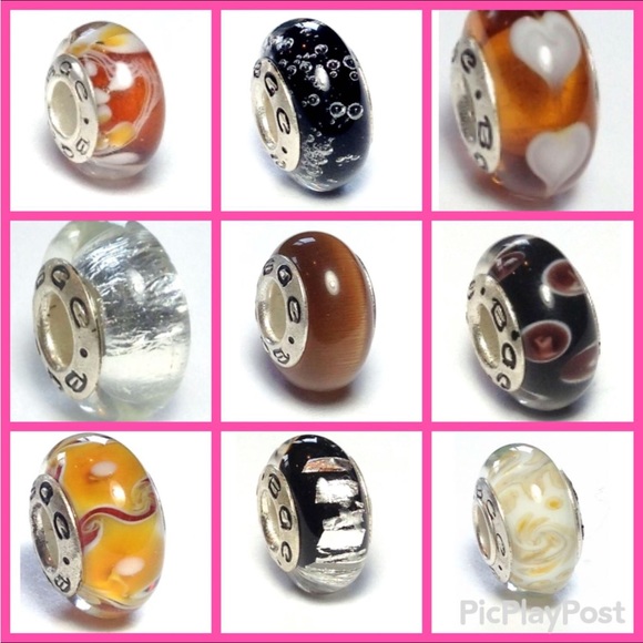 3 for $20 Murano glass charms .925 sterling silver - Picture 4 of 4